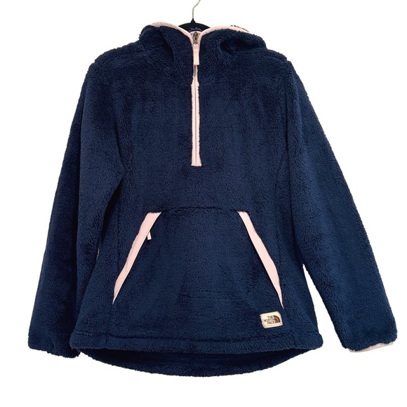 The North Face Camspire Fleece Pullover Hoodie 2.0 Women Navy Blue M Gorpcore‎ - Picture 1 of 13